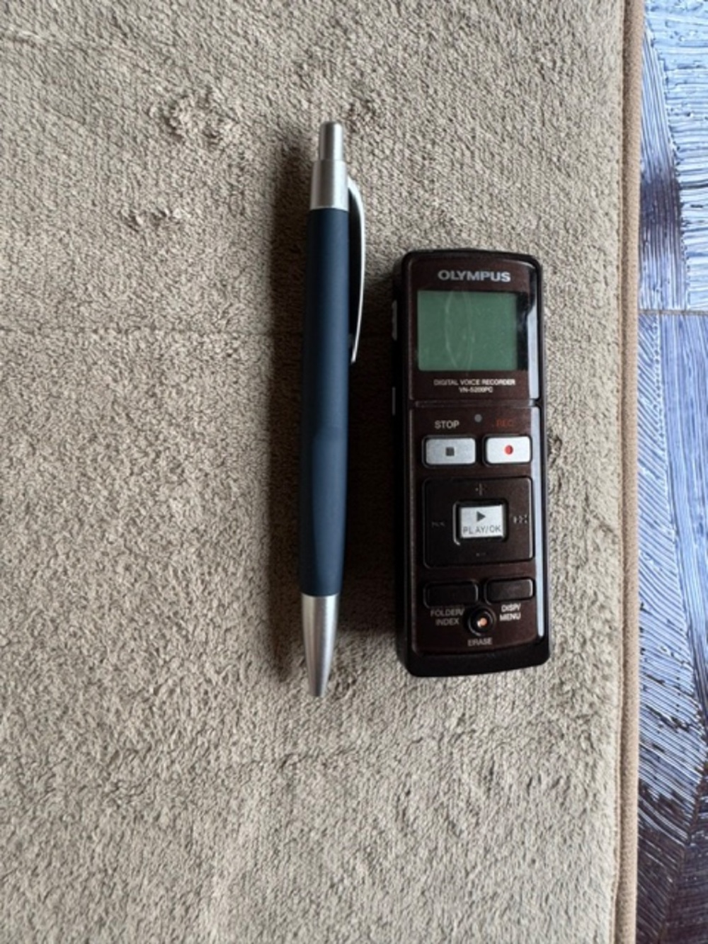 Olympus digital voice recorder VN 5200PC, mini recorder.
